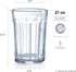 Luminarc Working 21-Ounce Storage Jar/Cooler with Lids, Set of 4 Tumbler Glasses, Clear