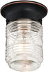 Design House 587238 Jelly Jar 1-Light Indoor/Outdoor Flush Mount Ceiling Light, Oil Rubbed Bronze