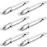 Emoly 6 Pack Stainless Steel Serving Tongs Metal Cooking Tongs with Scalloped Gripping Edge Kitchen Tongs for Serving Appetizers, Desserts, Salads, Barbecue and Cooking (9-Inch, Silver)