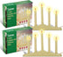 Tupkee Christmas Candolier Window Candles with Flickering Bulbs 5-Lights Indoor -Flameless Electric Window Candles Candelabra - 2 Pack