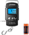 Fish Scale,JOOKKI Hanging Scale Portable Dial Scale LCD Digital Weight Electronic Scale 110lb/50kg with a Tape Measure for Tackle Bag,Luggage,Baggage,(Black)