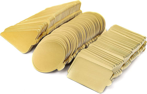 Dicunoy 300PCS Mini Cake Boards, 3" Gold Circle Paper Cupcake Dessert Displays Base Tray, Mousse Cake Plates for Parties, Wedding, Birthday, Restaurant Buffet, Round, Triangle, Rectangular