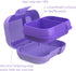 Bentgo Kids Snack - 2 Compartment Leak-Proof Bento-Style Food Storage for Snacks and Small Meals, Easy-Open Latch, Dishwasher Safe, and BPA-Free - Ideal for Ages 3+ (Purple)