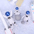LUOZZY 3Pcs Astronaut Figurines Cake Topper Outer Space Cake Decoration Spaceman Model Display Miniature Astronaut Toys Set (Star)