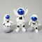 LUOZZY 3Pcs Astronaut Figurines Cake Topper Outer Space Cake Decoration Spaceman Model Display Miniature Astronaut Toys Set (Star)