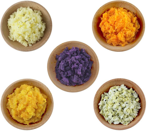 Rorence Stainless Steel Potato Ricer with 3 Interchangeable Discs & Inner Cup & Silicone Grip Handles - Black