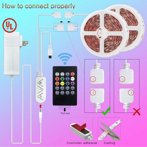 19.68Ft/6m LED Strip Lights?Micomlan Music Sync Color Changing RGB LED Strip Built-in Mic, Bluetooth APP Controlled LED Lights Rope Lights, 5050 RGB LED Light Strip(APP+Remote+Mic+Music )