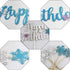 Snowflake Birthday Party Decorations with Happy Birthday Snowflake Banner, Cake Toppers, Purple Blue White Snowflake Balloons for Frozen Birthday Party Supplies Winter Wonderland Baby Shower
