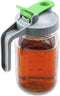 32 Oz Glass Mason Jars Pitcher With Handle Lids, 1 Quart Wide Mouth Ball Jar Pitcher With Flip Cap Pour Spout For Cold Coffee Iced Tea Fridge Drinking Airtight & Leakproof