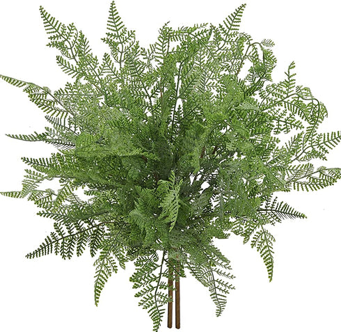 Artificial Boston Fern Plants Large 19" Dusty Green Fake Greenery Shrubs 2 Pcs Faux Plant Bushes for Home Garden Office Farmhouse Indoor Outdoor Decor