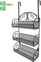 Giftgarden 3 Tier Over The Door Spice Rack, Wall Mount Hanging Spice Organizer for Cabinet Pantry Kitchen, Black