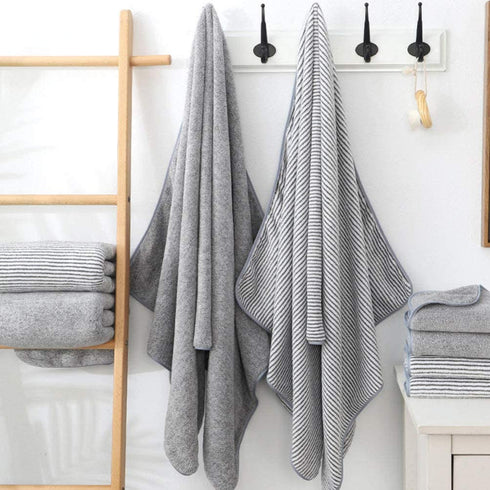 Cabilock Microfiber Bamboo Carbon Bath Towels Highly Absorbent and Quick Dry Extra Large Bath Towel Super Soft (Color 2)