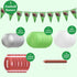 UNIQOOO 29Pcs American Football Paper Lantern Party Decoration Banner Flags, Assorted Sports Lanterns Set, Large 12 Inch 10, 8'', Super Game Day Kids Birthday Party Favor, Reusable Easy Assemble