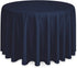 Lann's Linens - 120" Round Premium Tablecloth for Wedding / Banquet / Restaurant - Polyester Fabric Table Cloth - Navy Blue