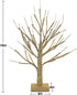 Brightdeco Lighted Gold Glitter Birch Tree 18" H 36 LED Artificial Bonsai Lamp Money Tree for Indoor Use Great Décor for Home Bedroom Halloween Thanksgiving Christmas Easter Wedding Party Warm White