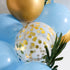 1st Birthday Party Decorations - Blue and Gold Macaron Balloons Arch Garland Kit - Air Pump, Aluminum Foil Paper No.1 Balloon, Gold Confetti Balloons, Gold Balloons, Pine Needles, Pull the Flag - Baby Birthday Decoration - Boy Or Girl