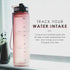 Live Infinitely 24 oz Water Bottle with Time Marker - Insulated Measured Water Tracker Screen - BPA Free Gym Water Bottle - Locking Flip Top Lid, Rubberized (Rose, 24oz)