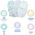 Delta Children Little Lambs Adjustable Swaddle Wrap, Premium Cotton, Unisex, Size Large, Fits Babies 3-6 Months, 14-18 lbs, Pack of 4