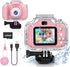 Gifts for 6 7 8 9 10 Year Old Girls Yoophane Kids Waterproof Camera Christmas Birthday Gifts Toddler Action Camera Toys for Girls Age 3-12 Underwater Video Recorder with 32GB SD Card (Pink)