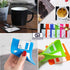 6 PCS Silicone Floppy Disk Coaster For Tables, Drink Coasters for Tabletop Protection - Cheerful Funny Coasters Suitable For All Cups, Glasses, Mugs - Reusable Silicone Coasters for Coffee Table