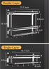 CLEKOD Bathroom Shelf with Towel Bar Wall Mounted No Drill Shower Shelves Self Adhesive Shampoo Holder Brushed Nickle Metal for Bathroom Tile Walls