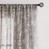 FMFUNCTEX Sheer Curtains for Living-Room 84" Long White Floral Blossom Print on Flax Linen Blend Window Curtain Panels 50" w x 2 Pack Rod Pocket