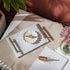 StonePlus Natural Real Marble Tray, Catchall Key Perfume Tray, Serving Tray with Handles for Living Dining Room (Venato Carrara, 11.8Lx7.87W)