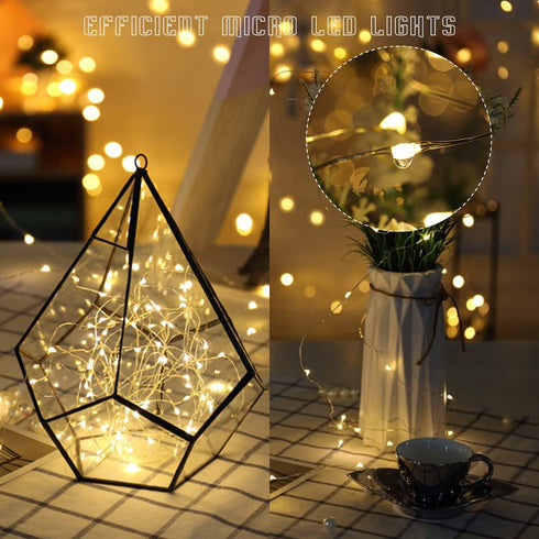 24 Pack LED Fairy Lights Battery Operated, ZOUTOG String Twinkle Lights for Bedroom, Waterproof 6.6ft 20 LED Battery Lights for DIY Wedding Party Valentine's Day Gifts Romantic Decoration, Warm White
