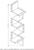 Furinno Rossi Wall Mounted Shelves, 5-Tier Rectangle, Espresso/Black