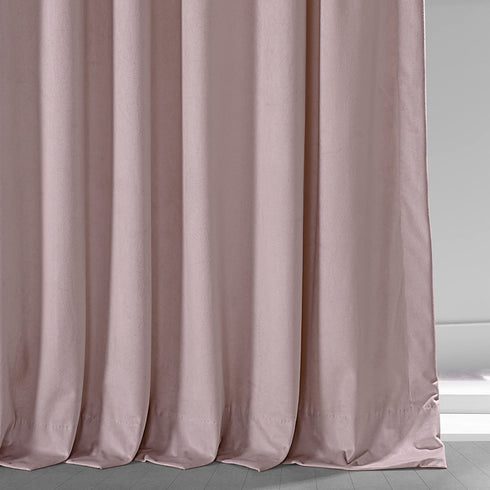 HPD Half Price Drapes VPYC-161207-84 Plush Velvet Curtain (1 Panel), 50 X 84, Ballet Pink