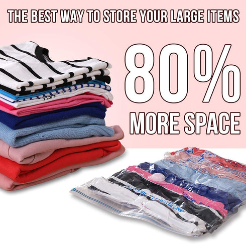 HIBAG Space Saver Bags, Vacuum Storage Bags (8-Medium)