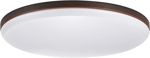 Globe Electric Ellington LED Integrated Flush Mount Ceiling Light, Dark Bronze Finish, Frosted Shade, Energy Star Certified, Ultra Slim Design