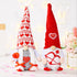 Medoore 2 Pieces Valentines Day Gnome Plush Decoration Valentines Day Mr & Mrs Handmade Swedish Tomte Decor Handmade Gnome Ornaments for Home Table Decoration