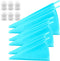 Weetiee Silicone Pastry Bags, 3 Sizes Reusable Icing Piping Bags Baking Cookie Cake Decorating Bags (12+14+16)- 6 Pack - Bonus 6 Icing Couplers Fit Wilton Standard Size Tips Supplies