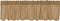 Burlap Natural Scalloped Valance 16x72
