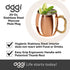 Oggi Moscow Mule Copper Plated Mug with EZ-Grip Handle, 20-Ounce