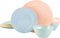 Gibson Home Brist Melamine Dinnerware Set, Service for Four (12pcs), Pastels