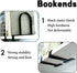 Bookends for Shelves - Heavy-Duty Clamped Book Ends Book Shelf Holders, Non-Skid Bookends Stoppers Supports (Black, 2)