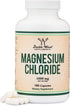 Magnesium Chloride (Cloruro De Magnesio) - 180 Capsules, 1,000mg Per Serving, Supports Digestive and Bone Health - Manufactured and Tested in The USA by Double Wood Supplements