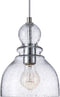 LANROS Farmhouse Mini Pendant Lighting with Handblown Black Sand Powder Glass Shade, Adjustable Cord Ceiling Light Fixture for Kitchen Island Hallway Kitchen Sink, Brushed Nickle, 7inch