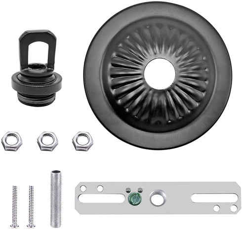 ECUDIS Light Fixture Canopy Kit, 5 Inches Diameter and 6 Feet Pendant Light Chain Includes Mounting Hardware for Chandelier or Swag Light Fixtures, Max Fixture Load of 50 Pounds (Oil Rubbed Bronze)