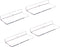 IEEK 4 PCS Clear Small Acrylic Floating Wall Shelves,9 Inch Adhesive Display Shelf for Nintendo Switch/Smart Speaker/Security Cameras/Action Figures,No Damage Expand Wall Space