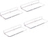 IEEK 4 PCS Clear Small Acrylic Floating Wall Shelves,9 Inch Adhesive Display Shelf for Nintendo Switch/Smart Speaker/Security Cameras/Action Figures,No Damage Expand Wall Space