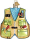 Old World Christmas Ornaments: Fishing Vest Glass Blown Ornaments for Christmas Tree (44091)
