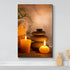 wall26 Canvas Print Wall Art Massage Stones with Atmospheric Candles Floral Nature Photography Realism Zen Scenic Relax/Calm Multicolor for Living Room, Bedroom, Office - 24"x36"