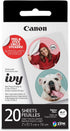Canon IVY ZINK Pre-Cut Circle Sticker Paper, 20 Sheets