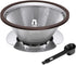 Pour Over Coffee Dripper,Without Filter Stainless Steel Coffee Filter Reusable Pour Over Coffee Filter 1-3 Cup Paperless Metal Cone Coffee Filter, Cnuben W60 Coffee Dripper