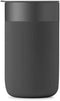 W&P Porter Ceramic Mug w/ Protective Silicone Sleeve, Charcoal 16 Ounces | On-the-Go | No Seal Tight | Reusable Cup for Coffee or Tea | Portable | Dishwasher Safe