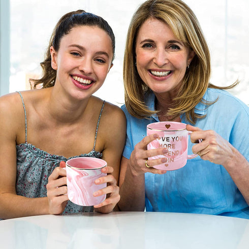 Gifts for Mom Her Girlfriend Wife, 12 oz Coffee Mug for Mom Women, Mothers Day Birthday Anniversary New Year Novelty Mug Gift from Daughter Son boyfriend Husband Funny Valentines Presents