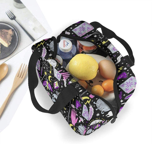 Alchemy Magic Witch Witchcraft Lunch Bag For Women Girls Kids Insulated Picnic Pouch Thermal Cooler Tote Bento Large Meal Prep Cute Bag Big Leakproof Soft Bags For Lunch Box, Camping, Travel, Fishing